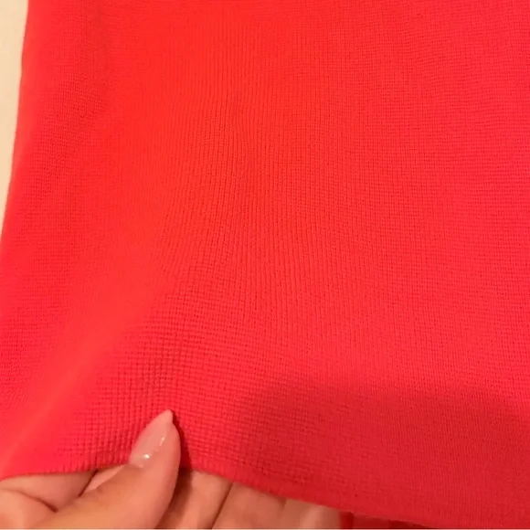 Anthropologie Harlow Neon Orange Coral Sweater Knit Tank - Picture 6 of 15